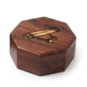 Wood Pet Cremation Urn Hexagon <b>Memorial</b> <b>Keepsake</b> <b>Box</b> Paw Print Ash Storage Container Handmade With High Quality & Finishing <b>Box</b> - Product Image 1