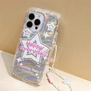 Étoiles colorées adaptées à l'étui de téléphone portable iPhone15 promax étui fantôme Apple 14Pro <span class=keywords><strong>13</strong></span> 12 11 étui de téléphone portable laser - Product Image 5