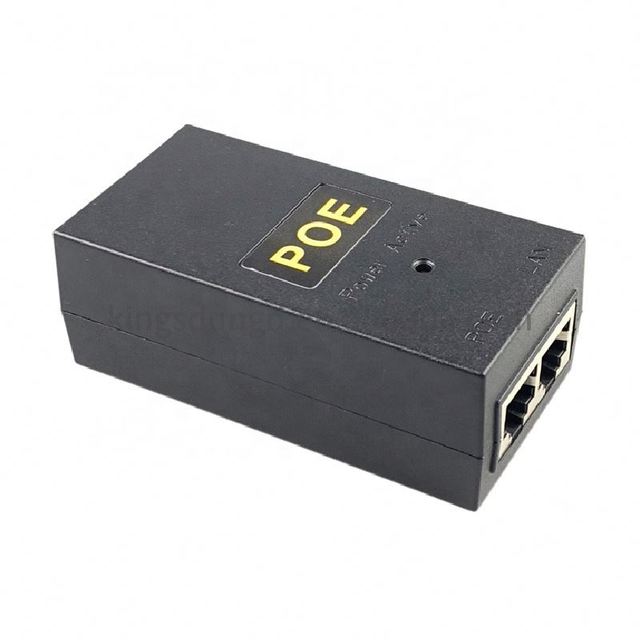 Network Power Over Ethernet Injector POE Adapter 24 Volt 1A POE Injector 48V 0.5A 10/100M with 3ft Power Cord