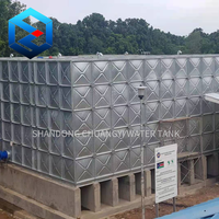 Réservoir d'eau en acier galvanisé à chaud de 100 m³, panneau 10x5x2 m, pour lutte contre les incendies, en promotion en Ouganda