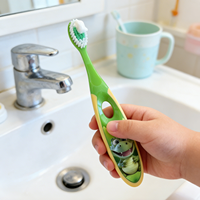 Cepillo de Dientes Manual para Niños con Cerdas Suaves y Mango de Plástico, Elimina el Mal Aliento y las Bacterias, para Uso Diario