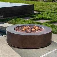 Brasero de jardin extérieur en acier Corten rouillé pour brûler du bois