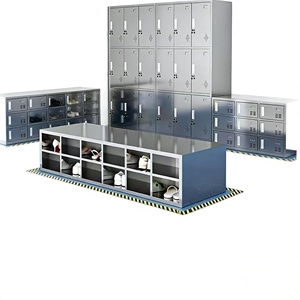 Armoire à <span class=keywords><strong>chaussures</strong></span> en acier inoxydable de qualité industrielle, anti-poussière, en métal, pour atelier - Product Image 2