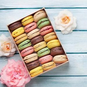 กล่องกระดาษสำหรับใส่เค้กบิสกิตกล่องคุกกี้ขนาดเล็กบรรจุภัณฑ์ขนมขนมแบบกำหนดเอง12กล่องมาการองฝรั่งเศส - Product Image 3