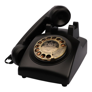 Téléphone antique américain, version rotative, téléphone rétro classique, sonnerie mécanique en cuivre, téléphone <span class=keywords><strong>fixe</strong></span> à cordon - Product Image 5