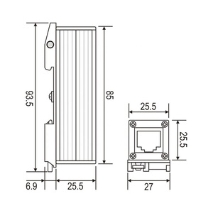 Telebahn 60V Cat6 E1000 Ethernet <span class=keywords><strong>Surge</strong></span> Protector PoE SPD RJ45 Mạng <span class=keywords><strong>Surge</strong></span> bảo vệ DPS <span class=keywords><strong>Surge</strong></span> Suppressor - Product Image 4