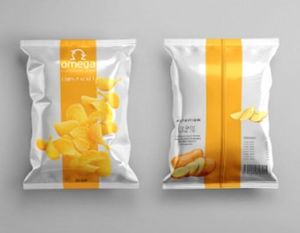 Kantong segel tengah belakang kustom plastik Aluminium Foil makanan kering Crispy makanan ringan keripik kentang kemasan tas - Product Image 1