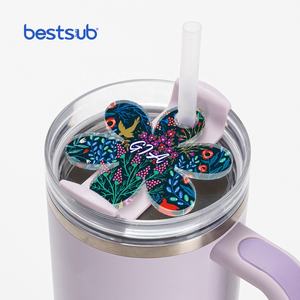 Vaso Personalizado BestSub de 40 oz con Tapa y Pajita, Placa con Nombre, Etiqueta de Foto Acrílica, Estilo Tradicional de Metal con Técnica Teñida - Product Image 1