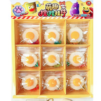 36 Breloques Squishy Œuf Frit Simulation Œuf Poché Anti-Stress Porte-clés Premium Vente en Gros Personnalisé