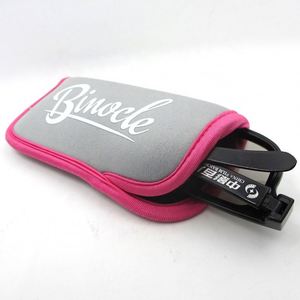 Étui souple et durable en néoprène pour lunettes de lecture et de soleil, design simple, étui portable à fermeture éclair avec protection pliable - Product Image 2