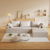 Saien Canapé Modulaire Moderne en Tissu Sous Vide, Combinaison de Canapés pour Salon, Canapé d'Angle Polyvalent en I ou en L