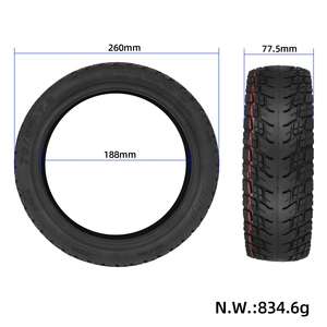 ยางแบบไม่มียางในขนาด 70/60 7.5 สำหรับสกู๊ตเตอร์ไฟฟ้า ZT3 ZT3 Pro ยางสำหรับขับขี่ออฟโรด ขนาด 70 60 7.5 10 นิ้ว ยางสุญญากาศสำหรับล้อหน้าและล้อหลัง 70/60 7.5 - Product Image 2