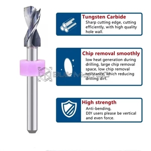 Diametro stabilito 3.1mm del gambo della punta di trapano del pwb del carburo di 10 pz/<span class=keywords><strong>set</strong></span> 5.0mm-3.175mm per la macchina per incidere del <span class=keywords><strong>Computer</strong></span> di CNC - Product Image 5
