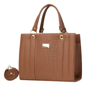 Bolso Tote Casual para Mujer Fana Mabel, Material de Ratán, Gran Capacidad, Parte Superior Abierta, Placa con Logotipo, Uso Diario - Product Image 1