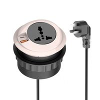 Prise à œillets universelle pour canapé rond de 80mm avec port de charge PD 20W Type-C Prise à œillets multifonctionnelle pour bureau