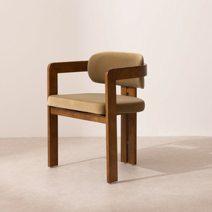 <span class=keywords><strong>Chaise</strong></span> de salle à manger en velours de luxe, rembourrée, moderne, en bois, pour hôtel et restaurant, vente en gros - Product Image 6