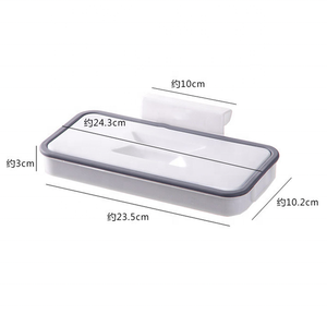 Vente chaude : support de rangement pour poubelle de <span class=keywords><strong>porte</strong></span> d'armoire de cuisine, avec <span class=keywords><strong>couvercle</strong></span>, en plastique, support de sac poubelle suspendu - Product Image 2