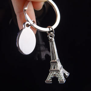 Porte-clés à breloque tour Eiffel pour clés Souvenirs <span class=keywords><strong>Paris</strong></span> porte-clés vierge graver Logo personnalisé porte-clés pendentif décoration cadeau - Product Image 6