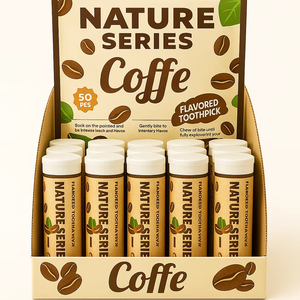 Stuzzicadenti Aromatizzati al Caffè in Espositore, Stuzzicadenti con Sapore per Smettere di Fumare - Product Image 1