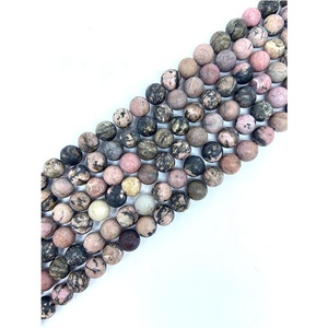 Pietra Naturale di Rodonite Rossa Opaca 10mm, Perline Sciolte per Gioielli Fai-da-Te - Product Image 2