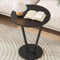 Table d'appoint minimaliste moderne avec structure métallique, mobilier de maison pour salon, chambre, canapé, table de chevet, sans assemblage, pour salon de thé ou salle d'attente