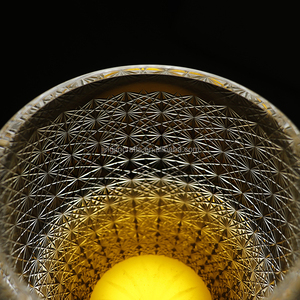 Verre à whisky japonais design chrysanthème 8.5 oz forme de baril K9 verre de cristal gravé gobelet à whisky cadeau pour hôtel de mariage - Product Image 4