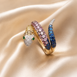 Anillo de Serpiente Colorido para Mujer, Joyería Moderna y Elegante - Product Image 2