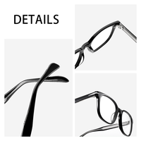 Fabricants de lunettes optiques avec logo personnalisé, nouvelles montures en acétate, verres anti-lumière bleue, monture large transparente, lunettes de mode pour homme et femme