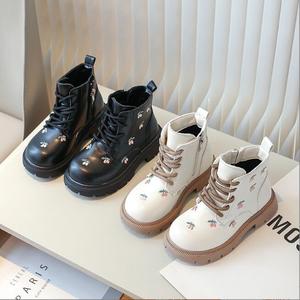 Scarpe Casual in Pelle con Lacci per Bambini, Nuovi Arrivi Autunno Inverno, <span class=keywords><strong>Stivaletti</strong></span> da Principessa per Bambine - Product Image 2