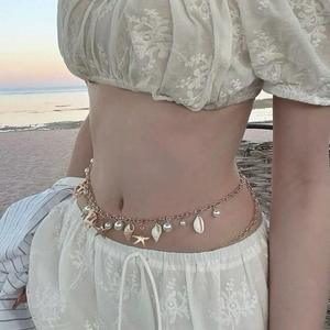 Verão Praia Shell Starfish Cintura Cadeia Bohemian Chic Su Belt Sexy Seaside Viagem Foto Corpo Cadeia - Product Image 1