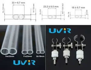 מהדק מנורת צינור תאום 15x33 מ""מ מחזיק מנורות IR