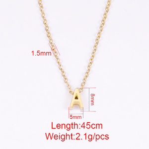 Collar Gargantilla con Colgante de Letra Inicial, Cadena Delgada de 26 Eslabones, Chapado en Oro, Acero Inoxidable, Collar con Dije para Mujer, Aniversario - Product Image 6