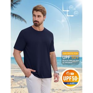 T-shirt basique léger à manches courtes en coton UPF 50+ pour homme Cotrasen, col rond, évacuation de l'humidité, style décontracté, B0DPJQ36MN - Product Image 5