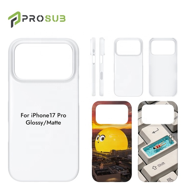 Prosub Factory Wholesale for Iphone 17 Pro Max Diy Custom Logo 3D PC Coated Slim Button Close Blank Sublimation Phone Case