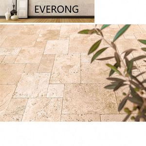 Dalles de travertin beige vieilli sur mesure, style Versailles, pour terrasses et revêtements de sol extérieurs de piscines - Product Image 6