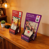 Support de comptoir en carton plat personnalisé pour brochures, présentoir facile à assembler pour dépliants, livrets promotionnels et points de vente (POS)