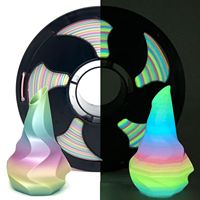 Filament d'imprimante 3D PLA Lumineux 1,75 mm 1 kg Jaune Fluorescent qui Brille dans le Noir FDM JF 3D 29 Couleurs+