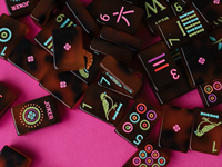 Woodland Mahjong Society Joy Tiles Tortoise Shell Monocouche Acrylique Personnalisé Gravé 160 American Mahjong Tiles Set
