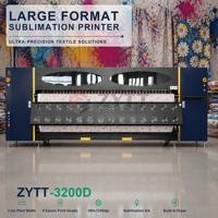 Imprimante textile par sublimation 3,2 m ZYTT-3200D, machine d'impression textile en rouleau pour vêtements et textiles de maison avec sécheuse intégrée