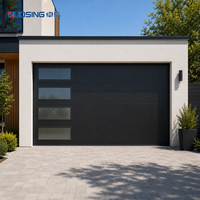 Porte de garage moderne isolante et insonorisée pour maison résidentielle, à fermeture latérale, pour travaux de construction extérieure