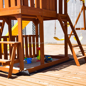 Columpio de jardín con tobogán, casita de juegos y escalera de escalada – Parque infantil seguro para exteriores para niños, con accesorios de plástico combinados - Product Image 2