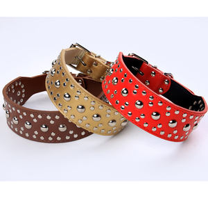 Holesale-<span class=keywords><strong>collar</strong></span> de perro grande con tachuelas de metal, de cuero - Product Image 1