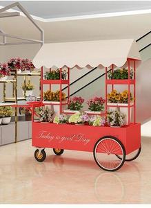 Hiện đại tối giản nhiều lớp hoa Xe Đẩy Bán hoa xô hiển thị đứng với bánh xe có thể tháo rời - Product Image 4