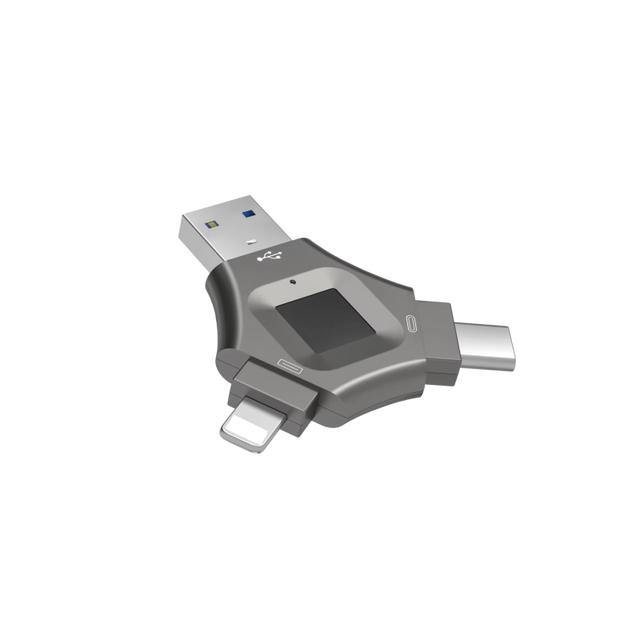 2025 Hot USB3.0 Type-C Interface PC Phone Dual-purpose Disk Encryption Fingerprint Unlock Flash Drive 4G 128G 256G 512G PenDrive