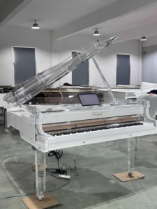 Piano de cola de cristal acrílico transparente de lujo de buena calidad, instrumento de teclado, Piano acústico con sistema de reproducción automática - Product Image 2
