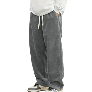 Pantaloni Casual in <span class=keywords><strong>velluto</strong></span> a <span class=keywords><strong>coste</strong></span> personalizzati pantaloni larghi larghi da <span class=keywords><strong>uomo</strong></span> pantaloni sportivi dritti in vita elastica pantaloni larghi da <span class=keywords><strong>uomo</strong></span> - Product Image 6