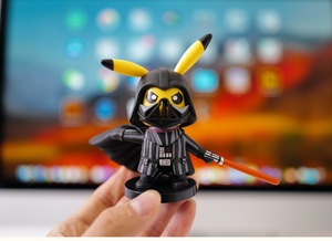 Vente en gros 10cm dessin animé Pokemoned Pika Chu jouet guerrier noir Pika Chu Figurine mignon Pot travail manuel décoration boîte aveugle - Product Image 2