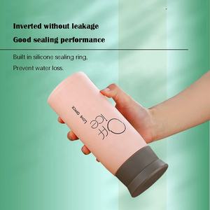 Taza de agua de vidrio para <span class=keywords><strong>publicidad</strong></span> con logotipo personalizado, vasos deportivos portátiles de plástico antiescaldado de doble capa - Product Image 4