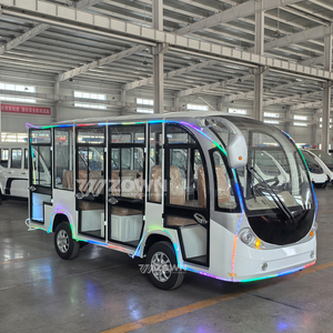 รถบัสไฟฟ้าชมวิวแบบเปิดประทุน ได้รับการรับรองมาตรฐาน CE โครงเหล็กแข็งแรงทนทาน สำหรับการขนส่งนักท่องเที่ยวในสวนสนุก - Product Image 6