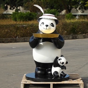 Escultura de Panda Acrobático de Diseño Único en Fibra de Vidrio, Apta para Niños, Adorno para Centros Comerciales, Zoológicos y Parques de Diversiones - Product Image 6